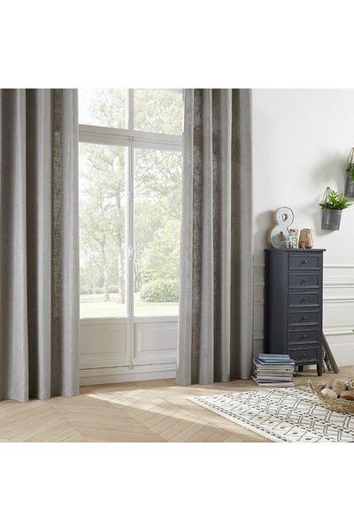 Atmosphera 8-Eyelet Rideau Leon Polyester Standard Curtain 140 x 260cm