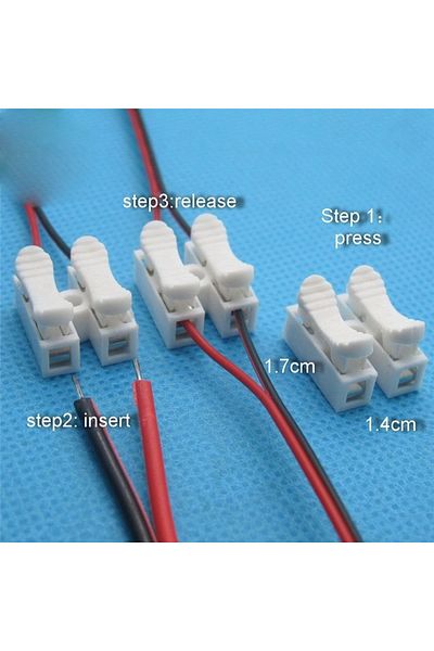 Choice 2p 50pcs 20/50pcs No Solding Quick 3p 2p Cable Wire Connector No Screw Terminal Block Spring Clamp