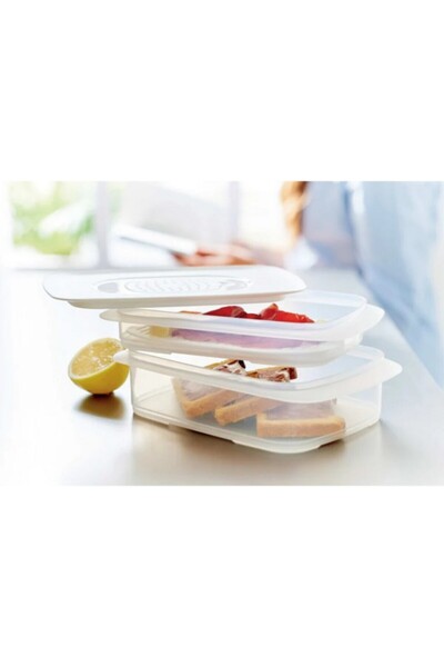 Tupperware Dishwasher Safe Space-Saving Polypropylene Snack Stacker Set