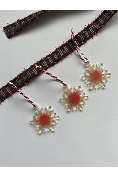 Bivalvia Accessories Ornament de brad de Crăciun din epoxid în formă de fulg ...