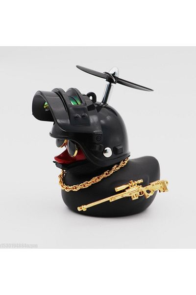 Choice Black Head Broken Wind Rubber Duck Motor Accessories Yellow Duck With Helmet Auto Car Accessories Du