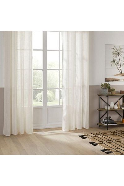 Atmosphera 8-Eyelet Alla Superior Quality Net Sheer Curtain 140 x 240cm