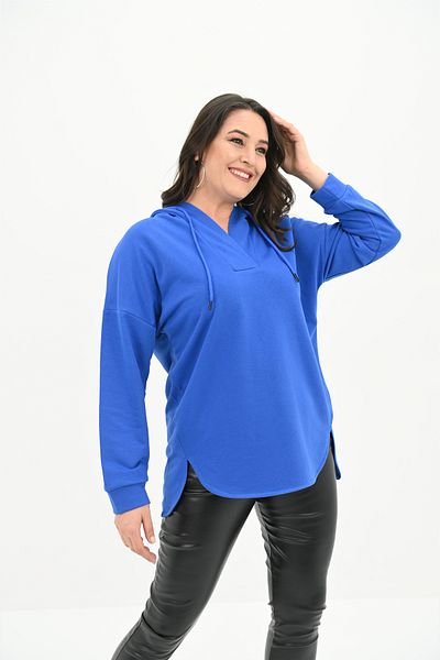 Koza Butik Women's Large Size Hooded Oversize Sweatshirt 1895-25