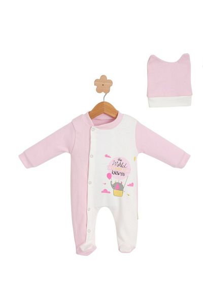 BEREKET BABY 0-6 Months Baby Romper - Cotton, Long Sleeve, Snap Fastener Bereket Baby