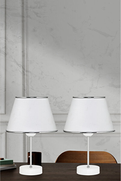 polle 2 Li Abajur Seti Komodin Üstü Set Yatak Odası Çocuk Odası Salon Hol