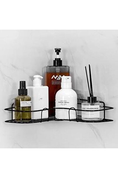 Choice قطعة واحدة سوداء غير مثقبة للحمام، الحمام، رف مثلث، مرحاض مثبت على الح...