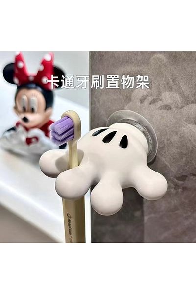 Choice 1pc Mickey Disney Mickey Cartoon Palm Suction Cup Bathroom Moisture-proof Toothbrush Towel Rack Mult