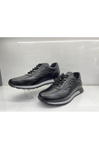Tardelli 337666 Siyah Hakiki Deri Ortopedik Taban Erkek Ayakkabı
