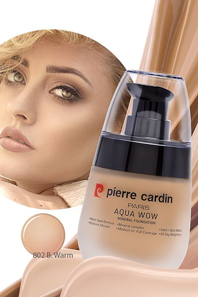 Pierre Cardin Aqua Wow Mineral Water Based Foundation - Tan Skin Animal Beige Warm