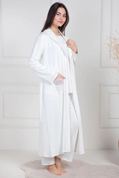 Mecit Pijama طقم بيجامة كبيرة الحجم من Guipure Melisa - 75% قطن، 25% فيسكوز