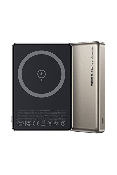 Recci RPB-W26 Armor Serisi Ultra İnce PD 20W Hızlı Şarj Özellikli Wireless Po...