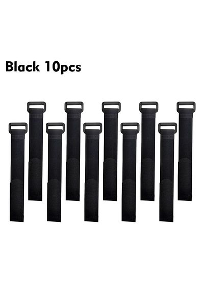 Choice 10pcs 20 * 200mm, Reusable Self-adhesive Nylon Zip Ties, Cable Fasteners
