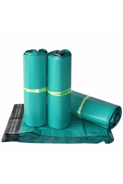Choice 17x30cm 50pcs 50pcs/pack Plastic Courier Green Bag Express Packaging Bags Thicken Clothing Waterpro