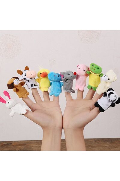 Choice 10 Pcs Cartoon Hand Doll Finger Puppet Baby Children Story Early Education Soothing Doll Plush Toy