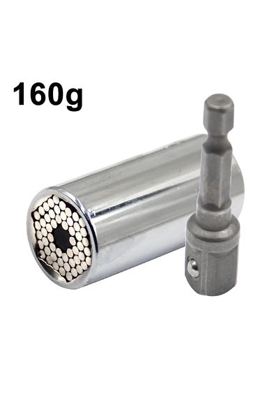 Choice 2pc Silvery Universal Torque Wrench Power Drill Ratchet Bushing Spanner Key Magic Multi Hand Tools 7