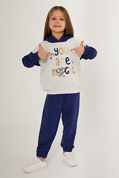 Rolypoly Ти си магична Комплект спортен екип за момичета в бяло и тъмносиньо