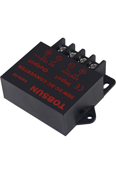 AOKIN 5V 10A 50W 12V to 5V Converter, DC 12V 24V to 5V 10A Step Down Converter Adapter DC Voltage Reducer