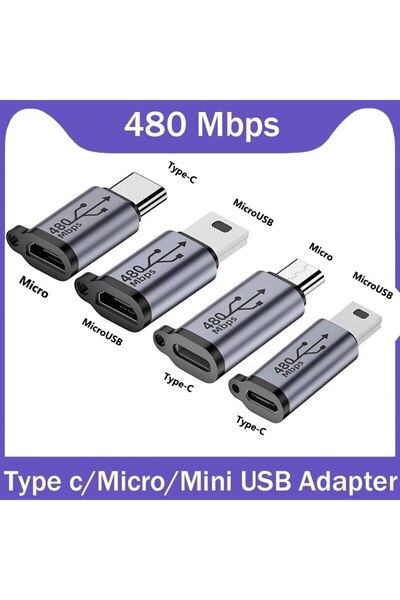 Choice Typec female to mini usb/type c female to micro usb/micro usb female to type c/micro usb female t...