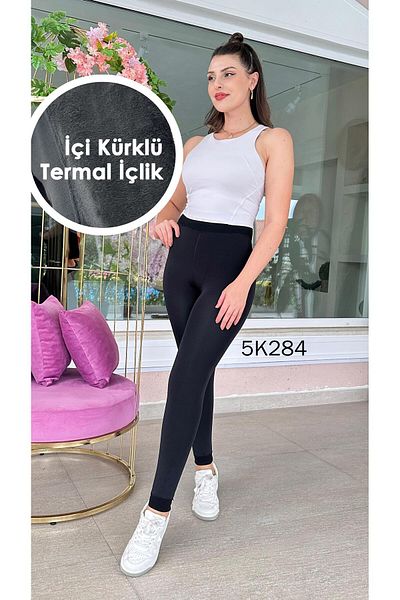 İnce Topuk Unisex Thermal Underwear with Fur Inside 5K284