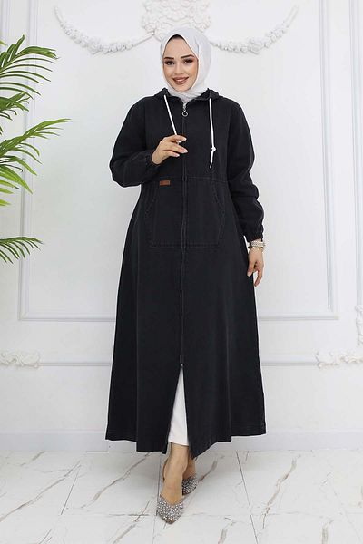 benguen Μαύρο τζιν καπάκι - Hoodie 1101-1