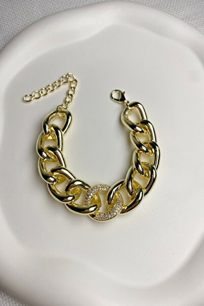 DEMOKAN Women's Bracelet Chain Zircon Stone Chain Detail Bracelet