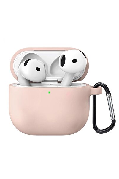 Microsonic Airpods 4.Nesil / ANC Liquid Silicone Lansman Rose Gold