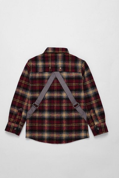 Doctor junior Cămașă Lumberjack Burgundy Mustard pentru băiat