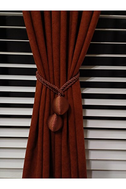 venedik home Luxury Velvet - Dark Tile Colored, Textured, Straight Stitching Extrafor Drawstring, First Quality Fabric