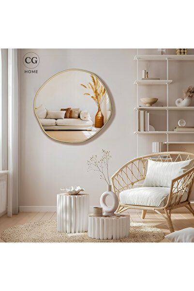 CG HOME asimetrik ayna, dekoratif ayna, duvar aynası, banyo aynası, holl ayna...