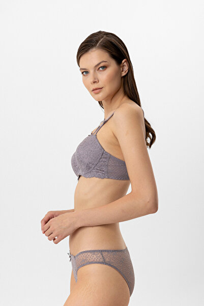 Pierre Cardin Дамски сутиен с банели Milan 4031, кралско сив, с дантела и поддръжка