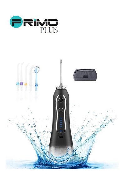 Primo Plus Black Portable Water Interdental Cleaner Tool, Tartar Remover