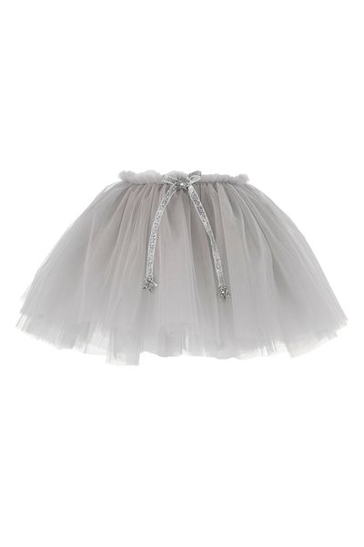 DUCA Fusta tutu umflată cu detaliu panglică / Culoare gri