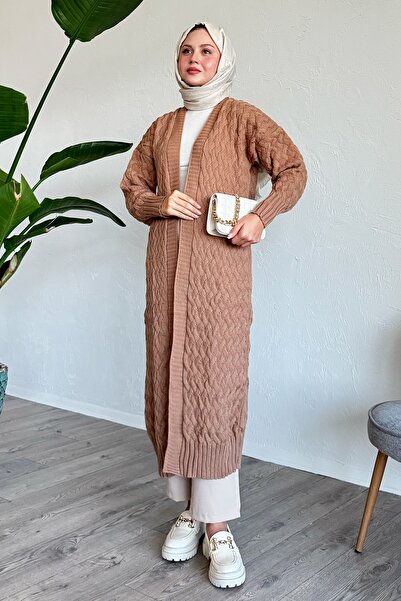 InStyle Ζακέτα Yelsa Braided Knitwear - Καφέ με Γάλα