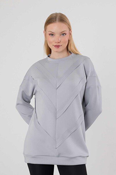 Rays Γκρι φούτερ 9180M - Λεπτομέρεια ρίγες