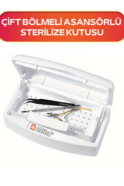 Güzellik Deposu Çift Bölmeli Asansörlü Manikür Pedikür Aletleri Sterilizasyon...