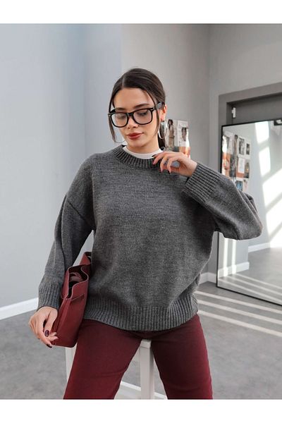 ESRAHELVACI Crew Neck Basic Knitwear Sweater