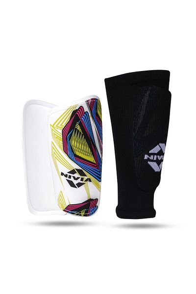 Nivia Classic 756 Shin Guards | Large | For Men & Women | Football Soccer Protection