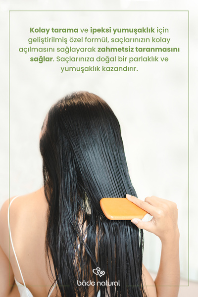 Bade Natural Biberiye Kolay Tarama Ve Saç Bakım Sütü - Elektriklenme Karşıtı, Güçlendirici, Nemlendirici - 100 ml