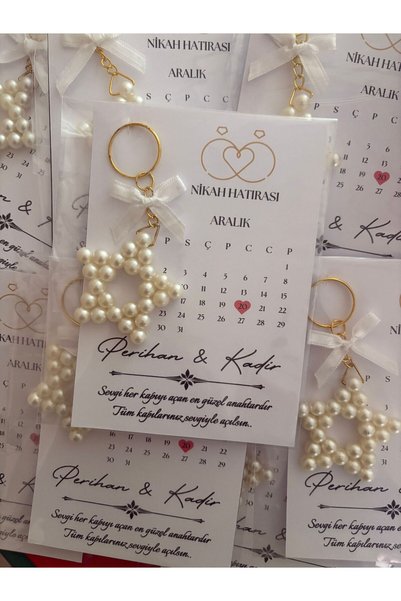 KeerS Inci Yıldız Anahtarlık Düğün Nikah Nişan Söz Hediyelik 15 Adet