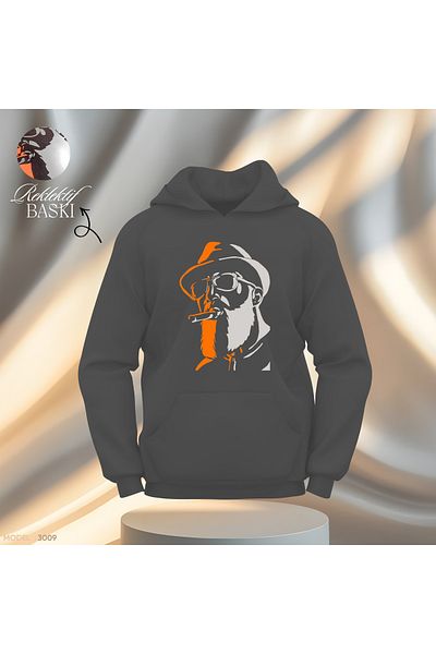 Gölge Store Cool Model Semi-Reflective Special Design |   Ανδρικό γυναικείο φούτερ με κουκούλα Slimfit