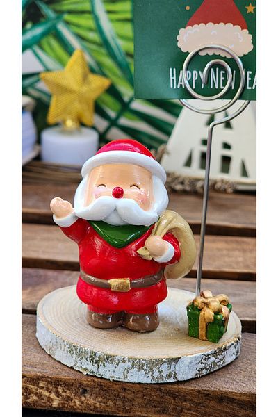 Rota Hediyelik Christmas Santa Claus Note Holder Gift Christmas Note Photo Holder Office Decoration Ornament
