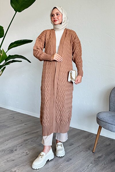 InStyle Ζακέτα Yelsa Braided Knitwear - Καφέ με Γάλα