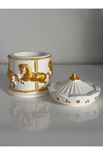 ESS Candles & Decoration Atlı Karınca Carousel Organizer Dekoratif Kutu