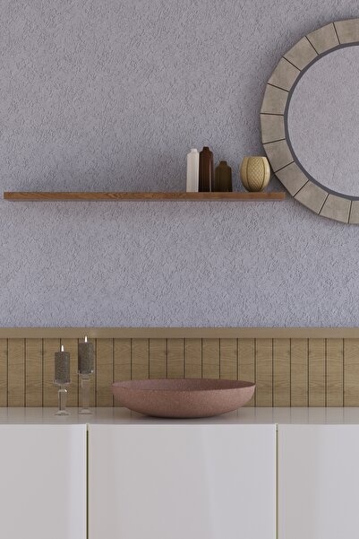 yankı-byeg 70 Cm Safir Meşe Mdf Uçan Duvar Rafı Gizli Bağlantı Kitaplık