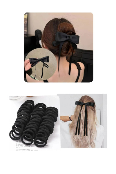 MAKSESUAR 2 Pcs Bow Automatic Buckle and 50 Pcs Rubber Buckle Set
