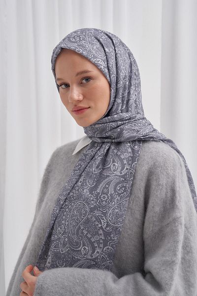 carell Γκρι βαμβακερό σάλι Nilla - Mirage Design