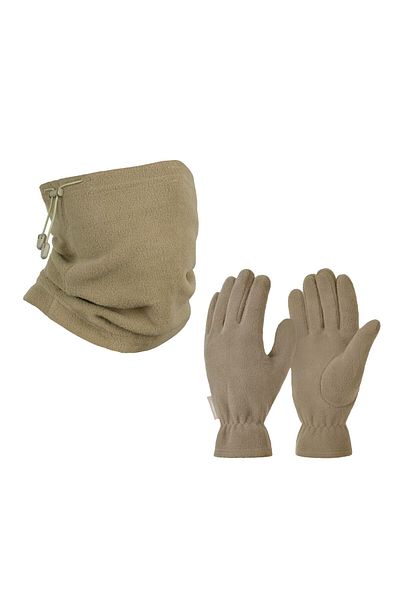 THERMOFORM Polar Unisex Gloves and Neck Collar Set - Sand