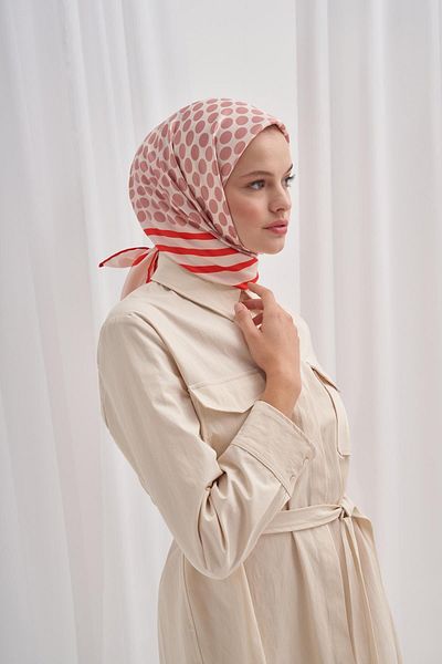 carell Πορτοκαλί Twill Κασκόλ - Dalee Pattern