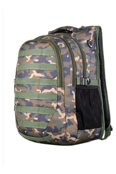 Relaxion Unisex Green Camouflage Bat Backpack 2228