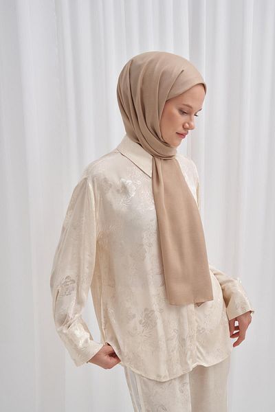 carell Gold Double Sided Silk Slub Shawl